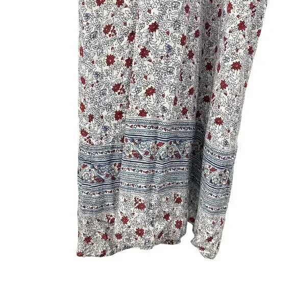 Old Navy Maxi Dress Medium Floral V Neck A-Line Sleeveless Straps Peasant Boho - Picture 7 of 11